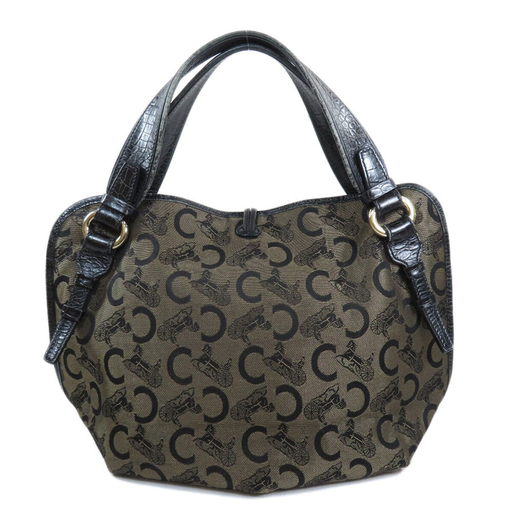 Celine Tote Macadam Bag Leather Canvas C